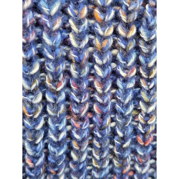 Susan Graver Blue Tweed Cardigan Sweater L – Preppy V-Neck Button-Up - Picture 4 of 7